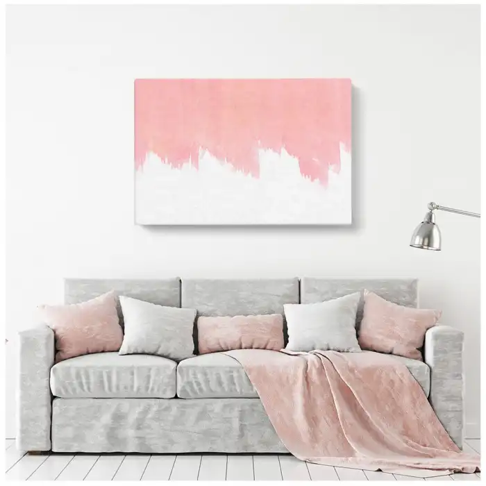 Pembe Boya Kanvas Tablo