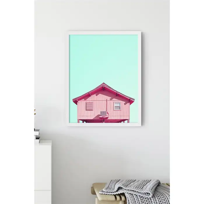 Pembe Kulübe Poster Tablo