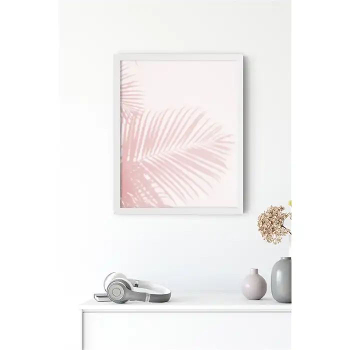 Pembe Palmiye Gölgesi Poster Tablo