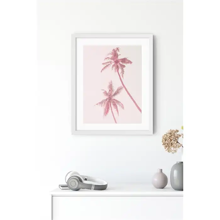 Pembe Palmiye Poster Tablo