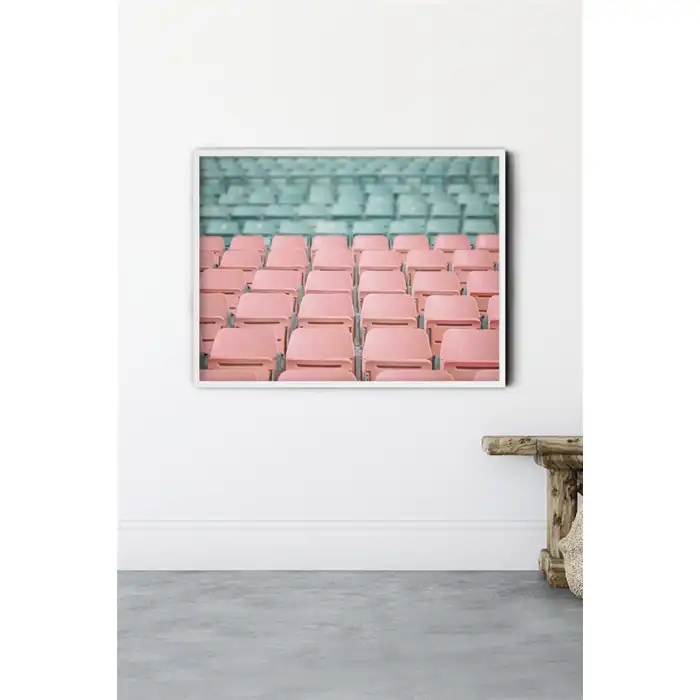 Pembe ve Mint Tribün Poster Tablo Poster Tablo