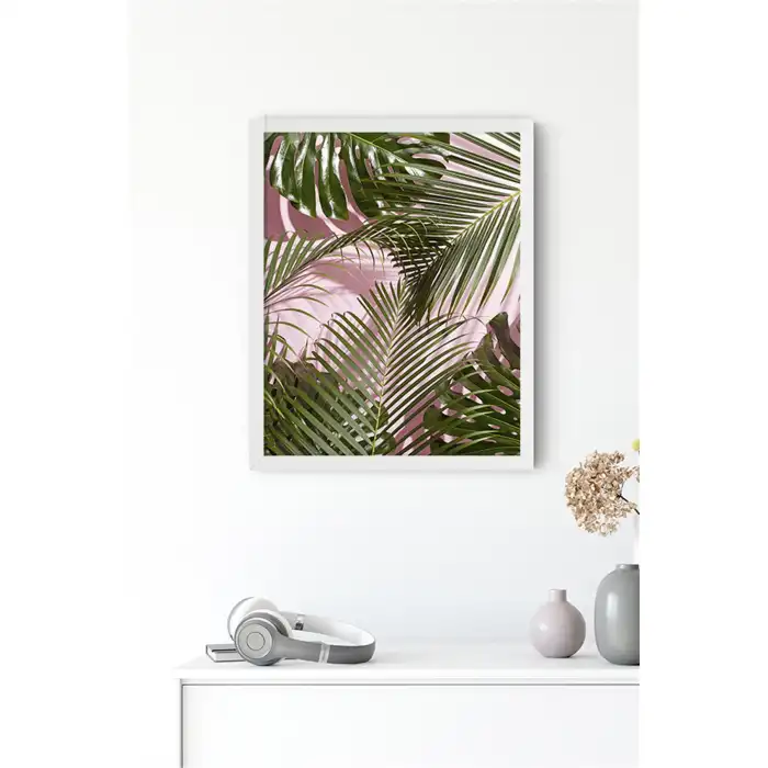 Pembe Yeşil Botanik No:4 Poster Tablo