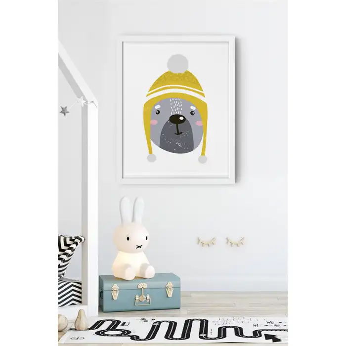 Sarı Hayvan Çocuk Odası Poster Tablo No:4