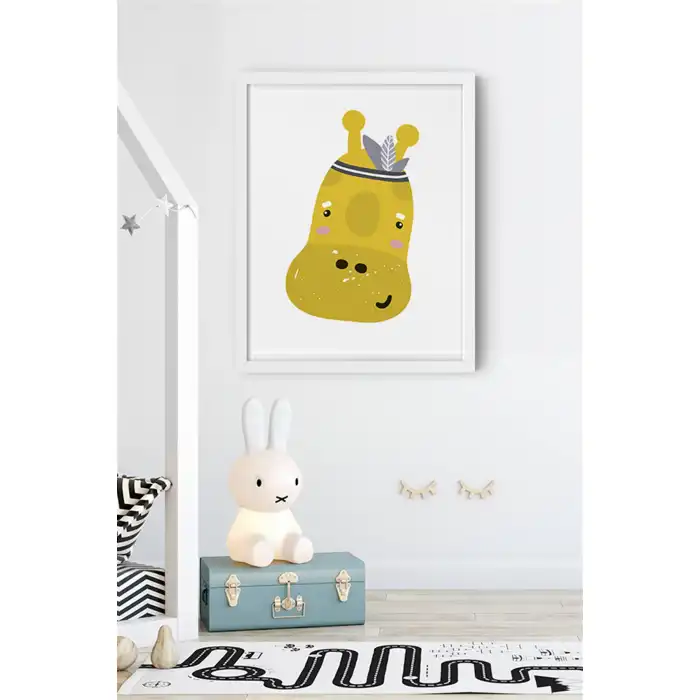 Sarı Hayvan Çocuk Odası Poster Tablo No:5
