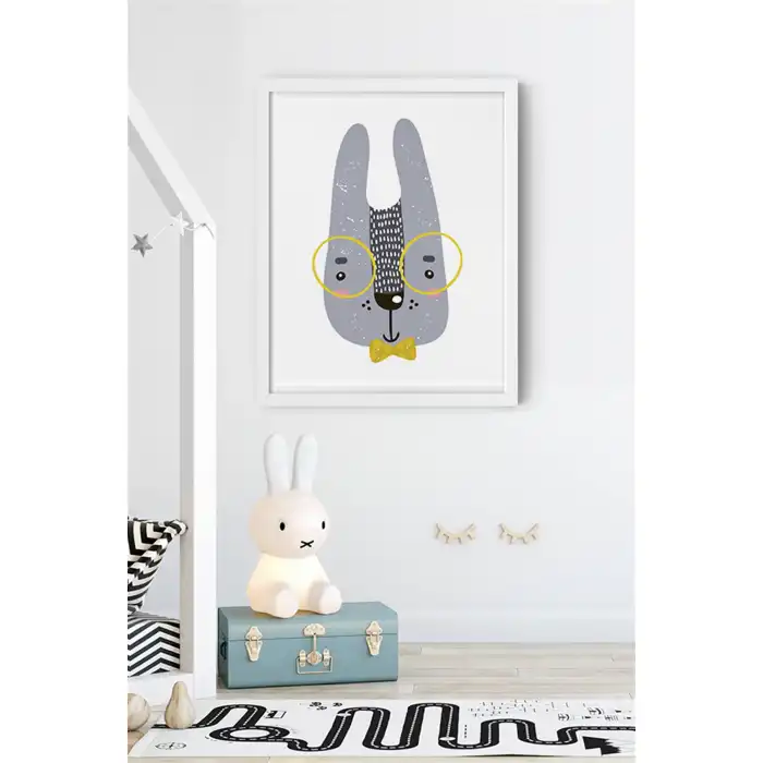 Sarı Hayvan Çocuk Odası Poster Tablo No:6