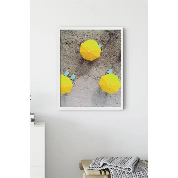 Sarı Şemsiyeler No:2 Poster Tablo