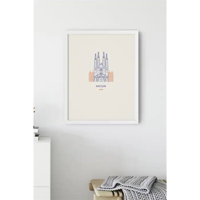 Şehir Simgeleri Barcelona Spaın Poster Tablo