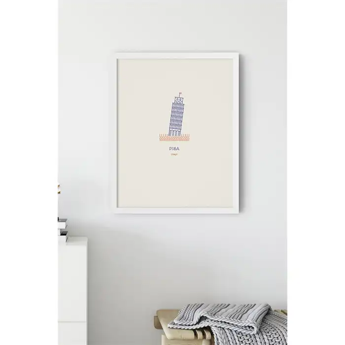 Şehir Simgeleri Pisa Italy Poster Tablo