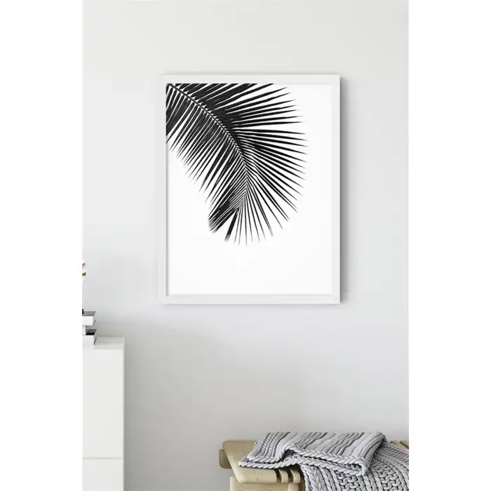 Siyah Beyaz Palmiye Poster Tablo