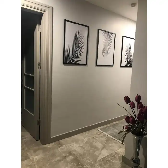 Siyah Beyaz Palmiye Yaprağı 3’lü Poster Tablo Seti