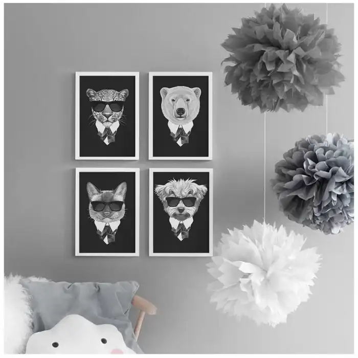 Suit Çocuk Odası Poster Tablo Seti