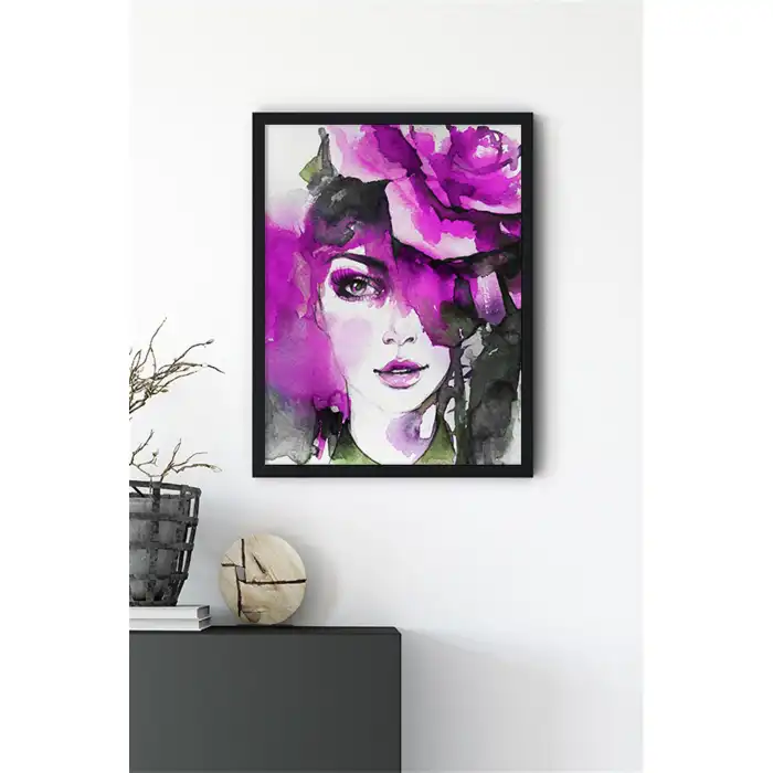 Suluboya Kadın Poster Tablo