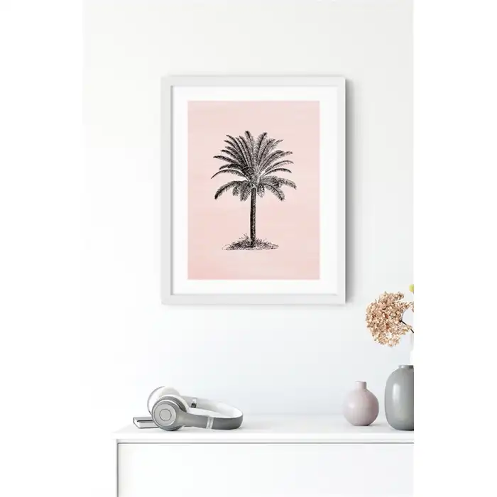 Suluboya Palmiye Ağacı No:2 Poster Tablo