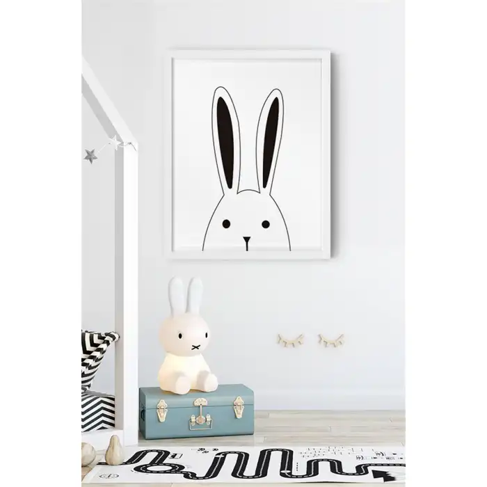Tavşan Kulağı Desenli Çocuk Odası Poster Tablo