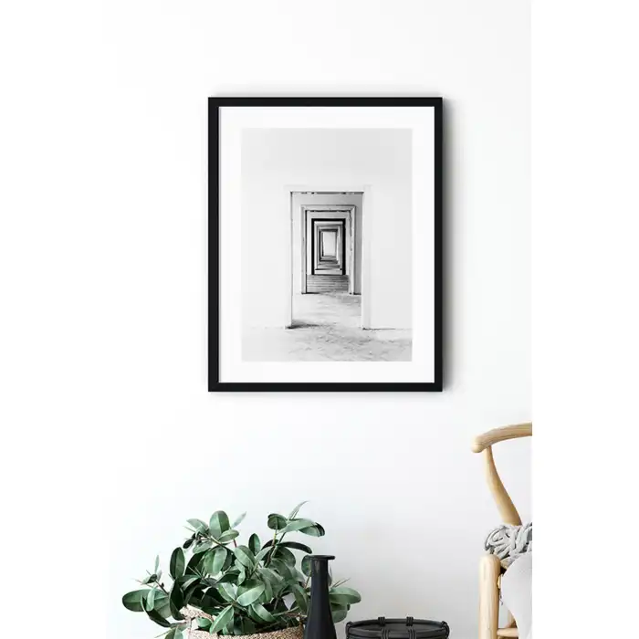 White Elegant 9’lu Poster Tablo Seti