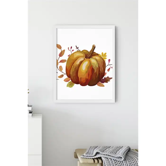 Yapraklı Balkabağı Poster Tablo