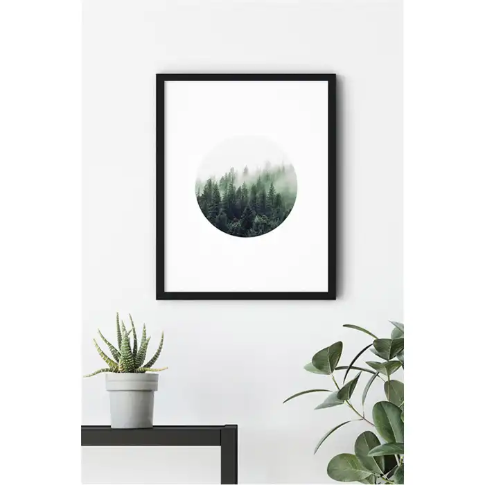 Yuvarlak Sisli Orman Poster Tablo