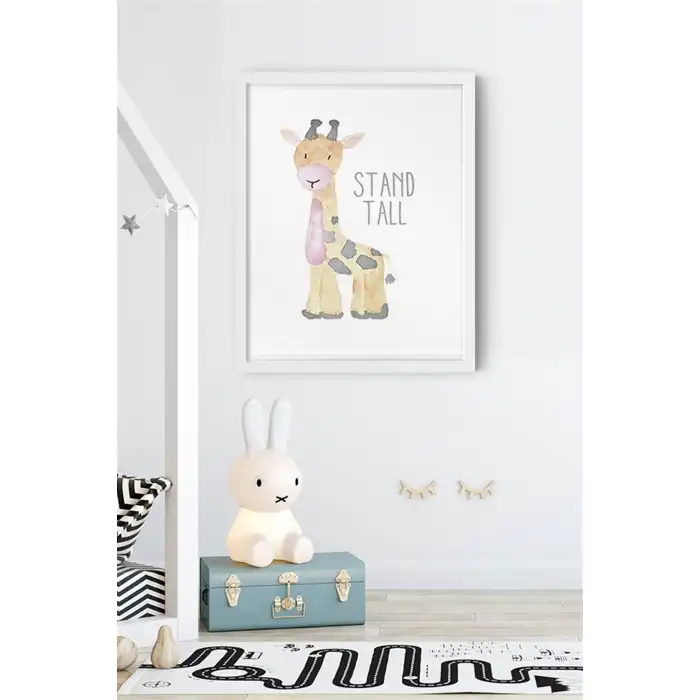 Zürafa Desenli Çocuk Odası Poster Tablo