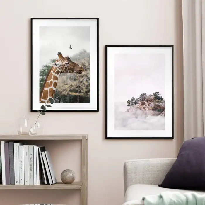 Zürafa 2’li Poster Tablo Seti