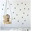 Çam Ağacı Şeklinde Sticker - Çocuk Odası Sticker - 90 adet