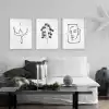 Line Art 3’lü Poster Tablo Seti