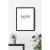 Love Lives Here Motto Poster Tablo