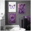 Mor Kelebek 3’lü Poster Tablo Seti