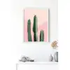 Pink Cactus Poster Tablo