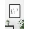 Relax Motto Poster Tablo