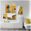 Sarı Binalar Poster Tablo Seti