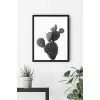 Siyah Beyaz Kaktüs No:1 Poster Tablo