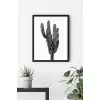 Siyah Beyaz Kaktüs No:2 Poster Tablo
