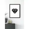 Siyah Elmas Poster Tablo