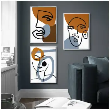 Abstract 3’lü Poster Tablo Seti