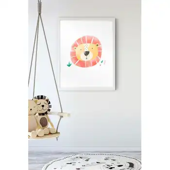 Aslan Çocuk Odası Poster Tablo No:5