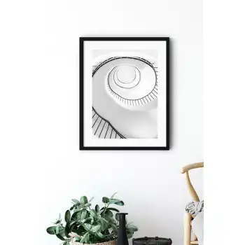 Beyaz Merdiven Poster Tablo