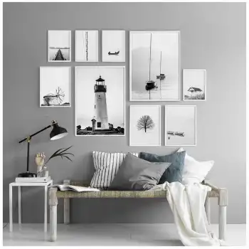 Beyaz Sakinlik Poster Tablo Seti