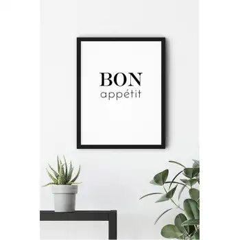 Bon Appetit Motto Poster Tablo
