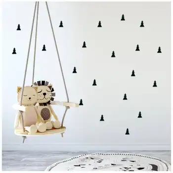 Çam Ağacı Şeklinde Sticker - Çocuk Odası Sticker - 90 adet