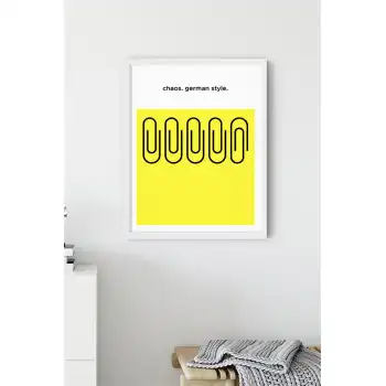 Chaos German Style Motto Poster Tablo