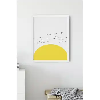 Çizim Güneş Poster Tablo