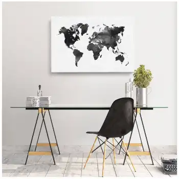 Dünya Haritası Kanvas Tablo