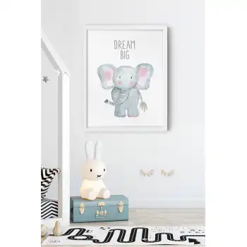 Fil Desenli Çocuk Odası Poster Tablo