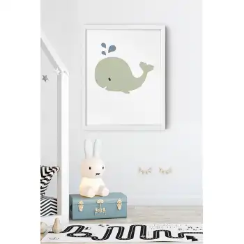 Gri Balina Çocuk Odası Poster Tablo