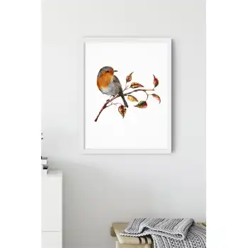 Kahverengi Kuş No:2 Poster Tablo