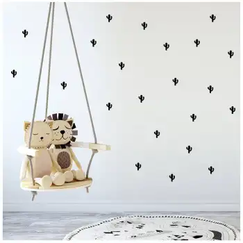 Kaktüs Şeklinde Sticker - Çocuk Odası Sticker - 96 adet
