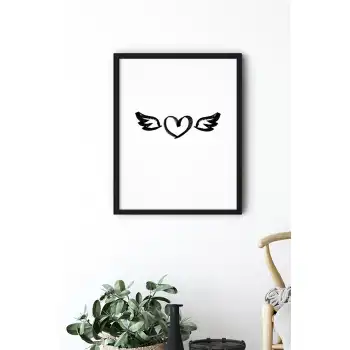Kanatlı Kalp Poster Tablo