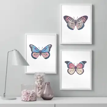 Kelebek 3’lü Poster Tablo Seti