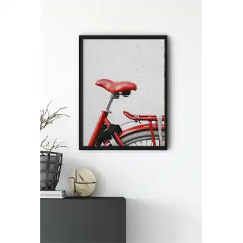 Kırmızı Bisiklet Poster Tablo