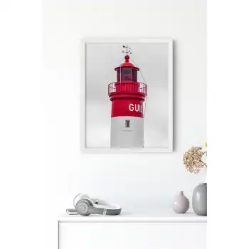 Kırmızı Deniz Feneri Poster Tablo